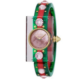 Gucci Vintage Web Pink Mother of Pearl Dial Two Tone Plastic Strap Watch For Women - YA143525 Authentic Buy Shop Now
