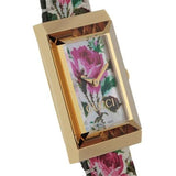 Gucci G-Frame Floral Mother of Pearl Dial White Leather Strap Watch For Women - YA147406 Authentic Buy Shop Now