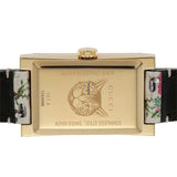 Gucci G-Frame Floral Mother of Pearl Dial White Leather Strap Watch For Women - YA147406 Authentic Buy Shop Now