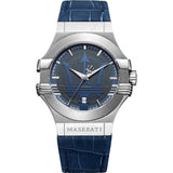 Maserati Potenza Blue Dial Blue Leather Strap Watch For Men - R8851108015 Authentic Buy Shop Now