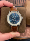 Breitling Navitimer 1 Automatic 41mm Blue Dial Brown Leather Strap Mens Watch - A17326211C1P1 Authentic Buy Shop Now