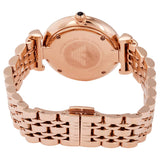 Emporio Armani Gianni T-Bar Black Dial Rose Gold Strap Watch For Women - AR11145 Authentic Buy Shop Now