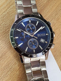 Hugo Boss Rafale Quartz Blue Dial Silver Steel Strap Watch for Men - 1513510 Authentic Buy Shop Now