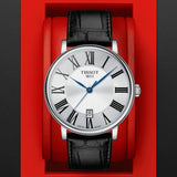 Tissot Carson Premium Silver Dial Black Leather Strap Watch For Men - T122.410.16.033.00 Authentic Buy Shop Now