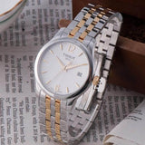 Tissot T Classic Tradition White Dial Two Tone Mesh Bracelet Watch for Women - T063.210.22.037.00 Authentic Buy Shop Now