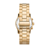 Michael Kors Runway Chronograph Blue Dial Gold Steel Strap Watch For Women - MK7353 Authentic Buy Shop Now