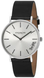 Coach Perry White Dial Black Leather Strap Watch for Women - 14503115 Authentic Buy Shop Now