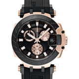 Tissot T Race Chronograph Black Dial Black Silicone Strap Watch For Men - T115.417.37.051.00 Authentic Buy Shop Now