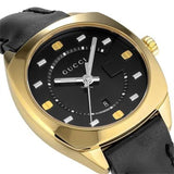 Gucci GG2570 Black Dial Black Leather Strap Watch For Men - YA142310 Authentic Buy Shop Now