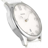 Gucci G-Timeless Mother of Pearl White Dial White Leather Strap Watch For Women - YA126597 Authentic Buy Shop Now