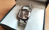 Gucci G Gucci Brown Dial Silver Steel Strap Watch For Women - YA125401 Authentic Buy Shop Now