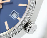 Tag Heuer Carrera Quartz Diamonds Blue Dial Silver Steel Strap Watch for Women - WAR1114.BA0601 Authentic Buy Shop Now