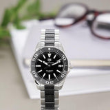 Tag Heuer Aquaracer Quartz Black Dial Two Tone Steel Strap Watch for Men - WAY131A.BA0913 Authentic Buy Shop Now
