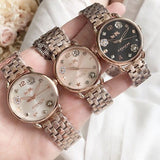 Coach Delancey White Dial Rose Gold Tone Stainless Steel Watch For Women - 14502811 Authentic Buy Shop Now