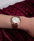 Guess Crystalline Diamonds Gold Dial Gold Steel Strap Watch for Women - GW0114L2 Authentic Buy Shop Now
