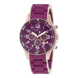 Marc Jacobs Rock Chronograph Purple Dial Purple Silicone Strap Watch for Women - MBM2576 Authentic Buy Shop Now