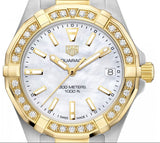 Tag Heuer Aquaracer Diamonds Mother of Pearl Dial Two Tone Steel Strap Watch for Women - WBD1321.BB0320 Authentic Buy Shop Now
