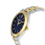 Michael Kors Slim Runway Blue Dial Two Tone Steel Strap Watch for Women - MK3479 Authentic Buy Shop Now