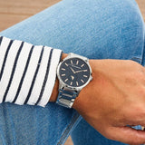 Emporio Armani Renato Blue Dial Silver Steel Strap Watch For Men - AR11137 Authentic Buy Shop Now