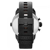 Diesel Little Daddy Chronograph Black Dial Black Leather Strap Watch For Men - DZ7291 Authentic Buy Shop Now