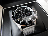 Hugo Boss Admiral Black Dial Silver Mesh Bracelet Watch for Men - 1513904 Authentic Buy Shop Now