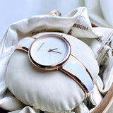 Calvin Klein Seduce White Dial Two Tone Steel Strap Watch for Women - K4E2N616 Authentic Buy Shop Now