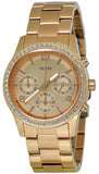 Guess Mini Spectrum Quartz Rose Gold Dial Rose Gold Steel Strap Watch For Women - W0122L3 Authentic Buy Shop Now