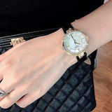Tissot Flamingo Mother of Pearl White Dial Black Leather Strap Watch For Women - T094.210.26.111.00 Authentic Buy Shop Now