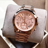 Michael Kors Cooper Rose Gold Rose Gold Steel Strap Watch for Women - MK6275 Authentic Buy Shop Now