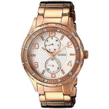 Guess Siren Diamonds White Dial Rose Gold Steel Strap Watch for Women - W0442L3 Authentic Buy Shop Now