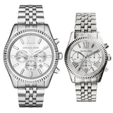 Michael Kors Lexington Silver Dial Silver Steel Strap Watch for Women - MK5555 Authentic Buy Shop Now
