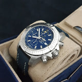 Breitling Avenger Chronograph 45mm Blue Dial Blue Calfskin Strap Watch for Men - A13317101C1X2 Authentic Buy Shop Now
