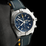Breitling Avenger Chronograph 45mm Blue Dial Blue Calfskin Strap Watch for Men - A13317101C1X2 Authentic Buy Shop Now