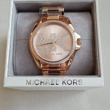 Michael Kors Bradshaw Quartz Rose Gold Dial Rose Gold Steel Strap Watch For Women - MK6556 Authentic Buy Shop Now