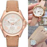 Fossil Cecile White Dial Beige Leather Strap Watch for Women - AM4532 Authentic Buy Shop Now