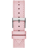 Guess Dahlia Analog Silver Dial Pink Leather Strap Watch for Women - GW0529L1 Authentic Buy Shop Now