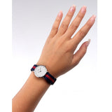 Daniel Wellington Classy Oxford White Dial Two Tone Nylon Strap Watch For Women - DW00100072 Authentic Buy Shop Now