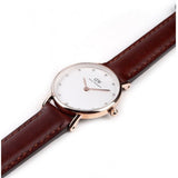 Daniel Wellington Classy St Mawes White Dial Brown Leather Strap Watch For Women - DW00100059 Authentic Buy Shop Now
