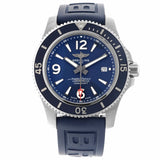 Breitling Superocean 44mm Automatic Blue Dial Blue Rubber Strap Watch for Men - A17367D81C1S2 Authentic Buy Shop Now