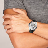 Fossil Grant Automatic Skeleton White Dial Black Leather Strap Watch for Men - ME3101 Authentic Buy Shop Now