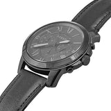 Fossil Grant Chronograph Black Dial Black Leather Strap Watch for Men - FS5132 Authentic Buy Shop Now