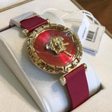 Versace Palazzo Empire Greca Red Dial Red Leather Strap Watch for Women - VEDV00319 Authentic Buy Shop Now