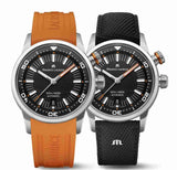 Maurice Lacroix Pontos S Diver Black Dial Orange Rubber Strap Watch For Men - PT6248-SS00L-330-J Authentic Buy Shop Now