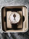 Tissot T Classic Tradition Powermatic 80 Open Heart Silver Dial Brown Leather Strap Watch for Men - T063.907.16.038.00 Authentic Buy Shop Now