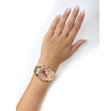 Michael Kors Ritz Chronograph Rose Dial Two Tone Steel Strap Watch for Women - MK6475 Authentic Buy Shop Now