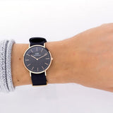 Daniel Wellington Classic Cornwall Black Dial Black Nylon Strap Watch For Women - DW00100148 Authentic Buy Shop Now