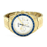 Hugo Boss Trophy White Dial Gold Steel Strap Watch for Men - 1513631 Authentic Buy Shop Now