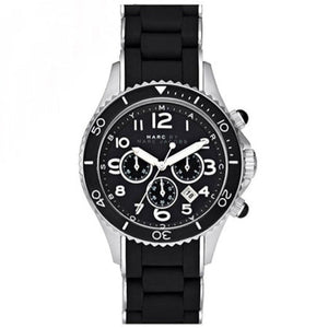 Marc Jacobs Rock Chronograph Black Dial Black Silicone Strap Watch for Women - MBM2551 Authentic Buy Shop Now
