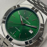 Maurice Lacroix Aikon Date Quartz Green Dial Silver Steel Strap Watch for Men - AI1108-SS002-630-1 Authentic Buy Shop Now