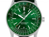 Breitling Navitimer Automatic 41mm Green Dial Green Leather Strap Watch for Men - A17326361L1P1 Authentic Buy Shop Now